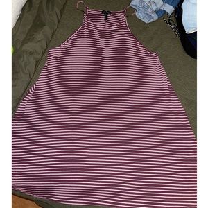 Maroon striped dress
